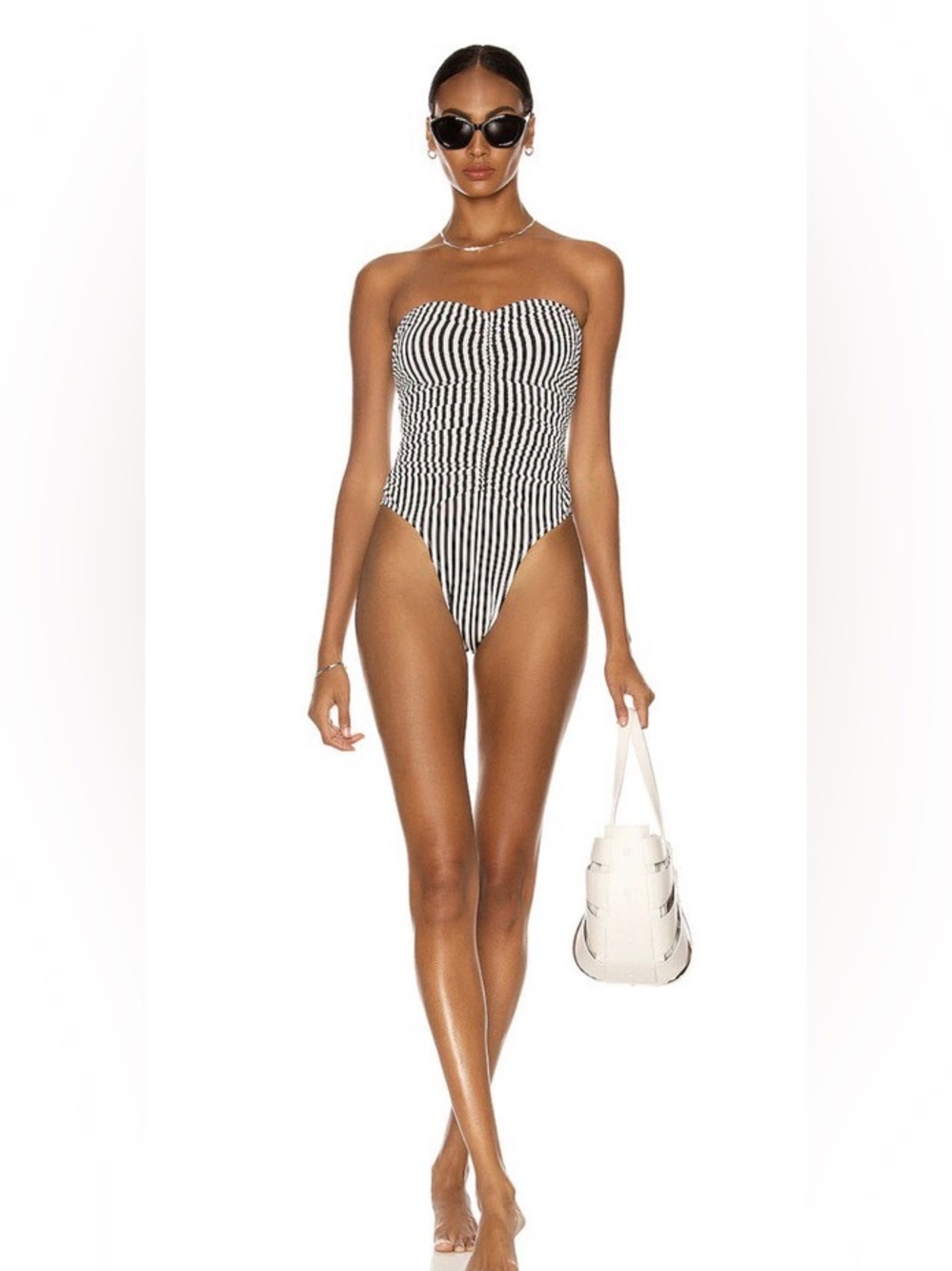 Norma Kamali Slinky Marissa Swimsuit in stripe